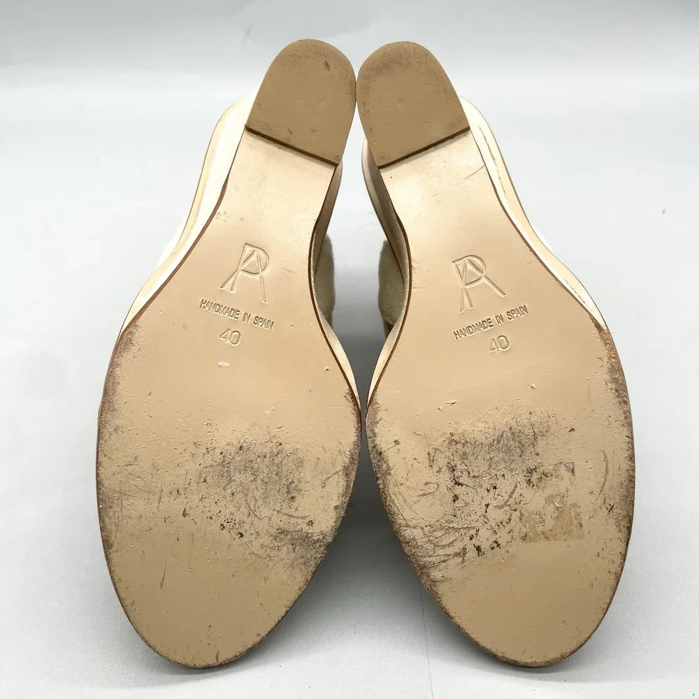 Paul Andrew Womens 40 10 Gladiator Sandals Shoes Snake Print Ivory Wedge Lace Up_12